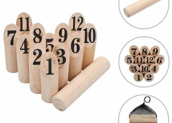 vidaXL Gra plenerowa Kubb numeryczny, wykonana z drewna(91804)