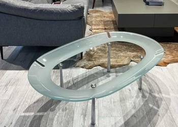 STÓŁ OKOLICZNOŚCIOWY włoski Tonin Casa stolik kawowy szkło gięte jak nowy