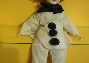 Lalka porcelitowa arlekinka  vintage