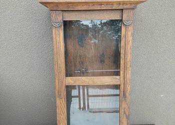 Szafka witrynka obudowa skrzynia starego przedwojennego zegara F038