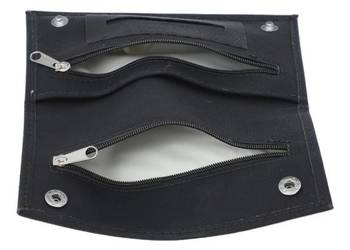 Etui na Tytoń w Jednolitym Kolorze bez Wzorów Portfel Czarny