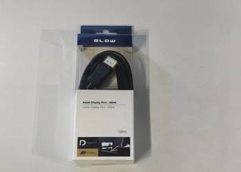 Kabel display port-Hdmi Blow 1,8m nowy pudełko DPD