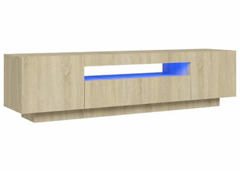 Szafka TV z oświetleniem LED kolor dąb sonoma 160x35x40 cm WM-804430