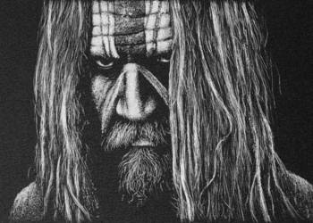 Rob Zombie Obraz ręcznie grawerowany na blasze...