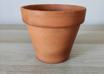 Doniczka donica gliniana pomarańczowa fi 11,7 cm