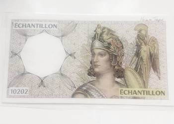 Francja banknot testowy Echantillon