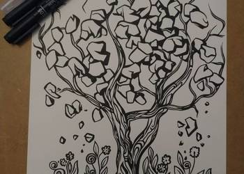 Rysunek: drzewo - cienk - blok t. A4 250 g/m2