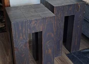 Taboret z litego drewna