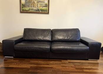 Skórzany wypoczynek z AlmiDecor: sofa 240cm + fotel 152cm skóra naturalna