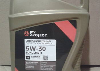 Olej silnikowy 5W-30 LONGLIFE III synteza HC benzyna i diesel 5L