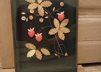 Uroczy vintage obraz ze słomek