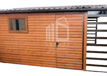 GARAŻ BLASZANY 3m x 5m - dwuspad - Brama okno + drzwi ID105