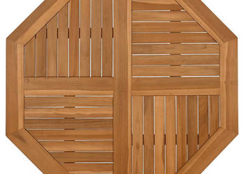 Blat do stolika 90x90x25 cm ośmiokątny lite drewno tekowe WM-366667