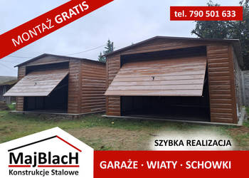Drewnopodobny Garaż Blaszany - Złoty Dąb - Garaże Blaszane – Maj-Blach