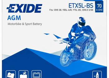 Akumulator EXIDE ETX5L-BS 4Ah 70A