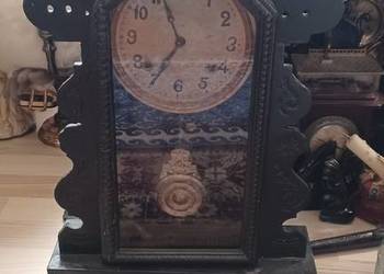 antyczny zegar kominkowy Ansonia gong spiralny do naprawy