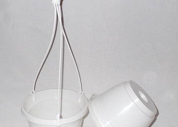 Doniczki wiszące fi18 18cm BIAŁE AMPLE ZWISY 18