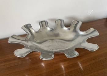Duża Aluminiowa patera Kleks vintage