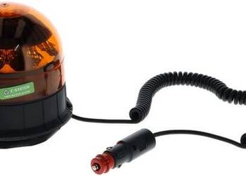 Lampa błyskowa LED, 17W, 12-24V, bursztynowa, na magnes, Ø 142x141 mm E-VE…