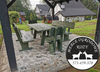 PROMOCJA! Meble góralskie drewniane meble ogrodowe z litego drewna SOLIDNE