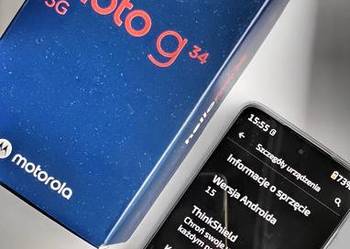 Motorola G34 5G eSiM NFC 8G RadioFM JACK AUX Snapdragon Android15 Gwarancja