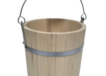 Wiadro drewniane 12 litów, wiadra drewniane do studni, donice z drewna