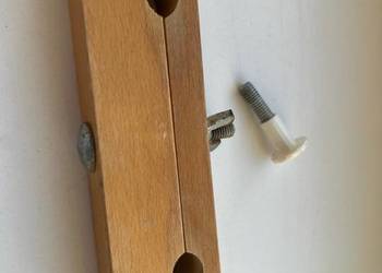 Drewniany zacisk jubilerski / klin warsztatowy G-clamp – stan idealny