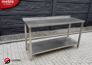 Stół gastronomiczny z półką, stal nierdzewna wym. 150x60x85