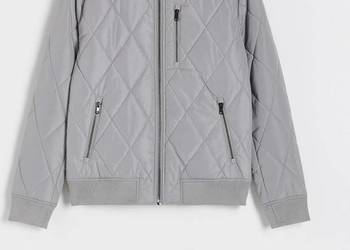 Reserved Kurtka pikowana bomberka przejściowa szara casual slim fit klasycz
