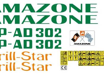 Zestaw naklejek na siewnik AMAZONE zielony