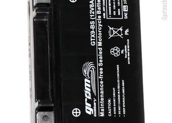 Akumulator motocyklowy 12V 8Ah 130A GROM GTX9-BS YTX9-BS L+
