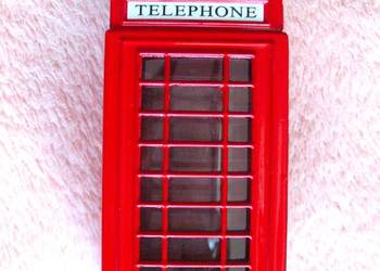 Skarbonka - telefon londyński, budka telefoniczna - 10,5 x 6 x 6 cm Metal