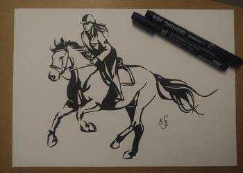 Rysunek: dżokejka - cienk - blok t. A4 250 g/m2