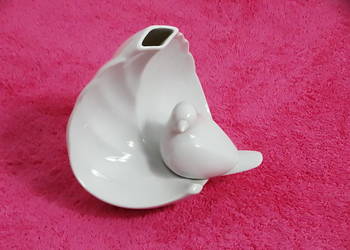Porcelanowy wazonik figurka Ptaszek Tirschenreuth Bavaria vintage retro