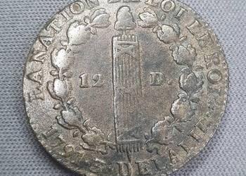12 Deniers 1791 A,Ludwig XVI brąz