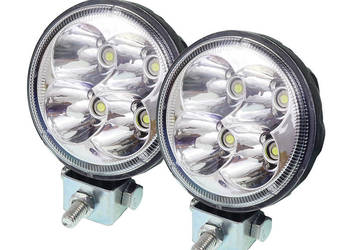 LAMPA ROBOCZA LEDOWA OKRĄGŁA,  4 LED 10-30V, FI 83MM, 2SZT/KPL, OBUDOW