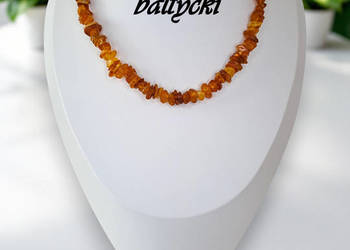 Korale z bursztynu, BURSZTYN bałtycki sieczka jasny koniak #950