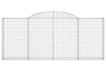 Kosze gabionowe 3 szt 300x30x120/140 cm galwanizowane żelazo WM-3146540