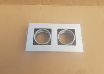 Oprawa wpuszczana oczko do sufitu podwieszanego wpust 2xGU10 ALUMINIUM