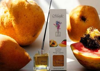 MANGO Z PAPAJĄ Zapach do pomieszczeń,odświeżacz z patyczkami 120ml do domu