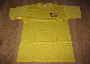 Koszulka T-SHIRT bawełna, żółta z nadrukiem L