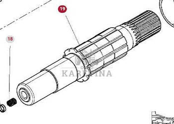 Massey Ferguson 7718S 7718 S 1804A DYNA 6 Wał Skrzyni Biegów CZĘŚCI 379917…