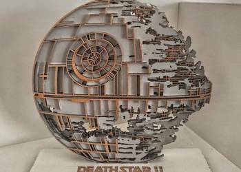 Gwiazda śmierci II - Death Star. Drewniana figurka