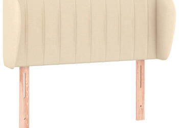 Zagłówek uszak kremowy 103x23x78/88 cm tkanina WM-3117377