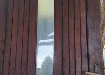 Drewniane drzwi zewnętrzne, lewe