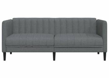 vidaXL Sofa 2-osobowa, ciemnoszara, tapicerowana tkaniną(SKU:372605)
