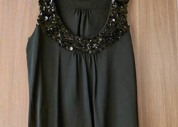 Piękna czarna bluzka z cekinami, top