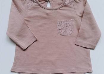 Bluzka z długim rękawem koronka Matalan 62/68 styl H&M Newbi