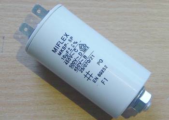 Kondensator rozruchowy, silnikowy 10uF MKSP-5 Miflex