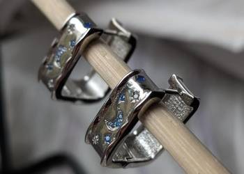 Kolczyki szerokie Huggi 925